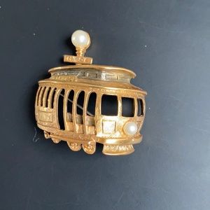 Vintage Tortolani Train Cable Car Trolly Pearl